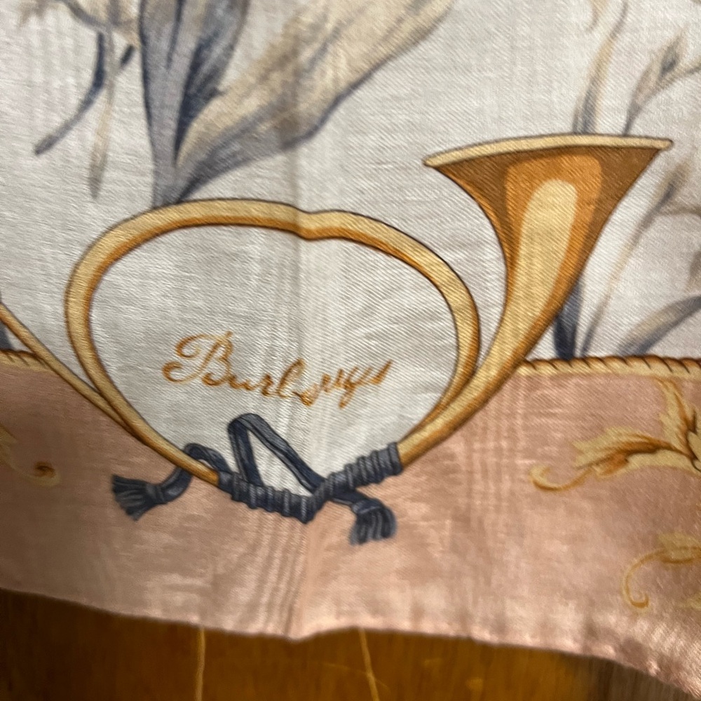 Vintage Burberrys Floral Print handkerchief - Pink and Cream - Picture 3 of 4